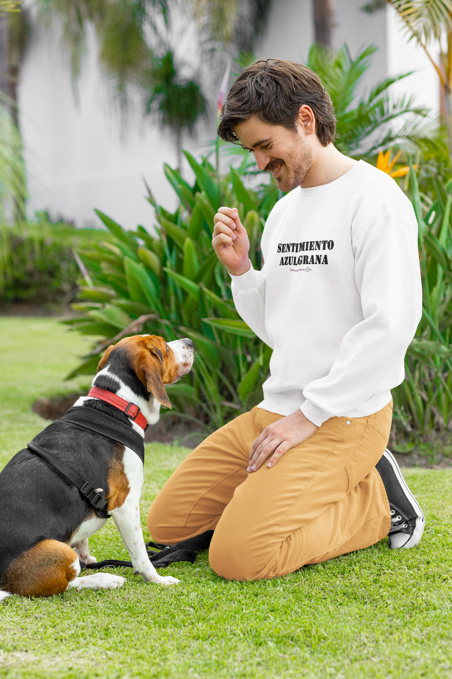 Sudadera cuello redondo Sentimiento Blanco