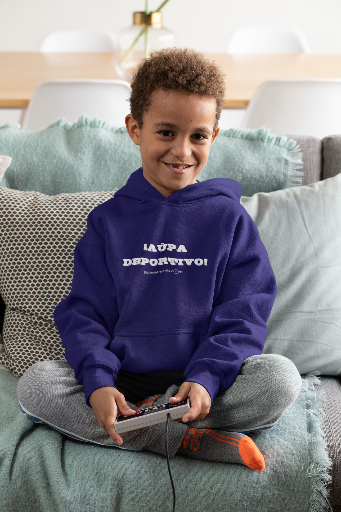 Sudadera infantil capucha Aúpa Deportivo Azul navy