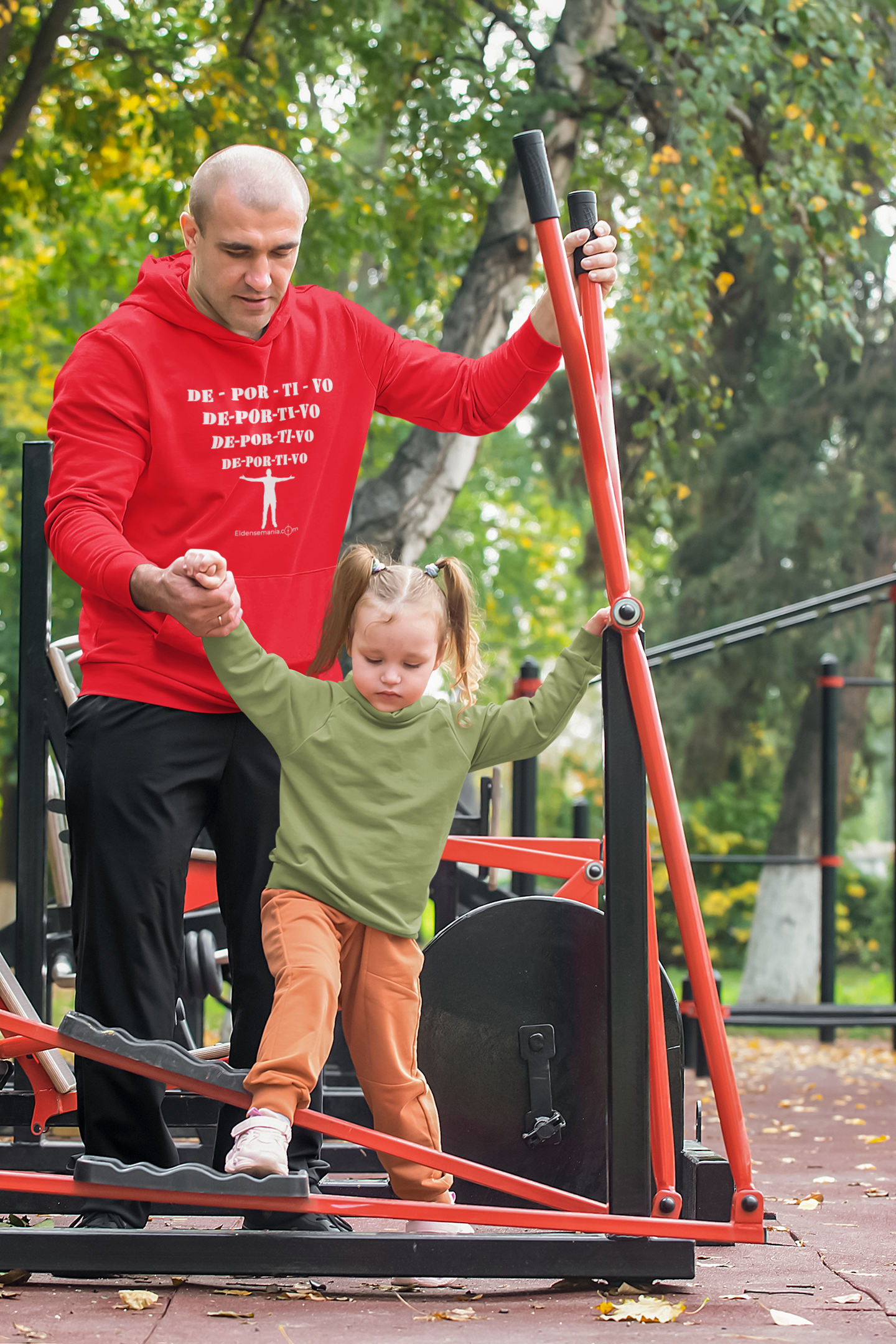 Sudadera capucha Deportivo Rojo