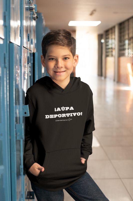 Sudadera infantil capucha Aúpa Deportivo Negro