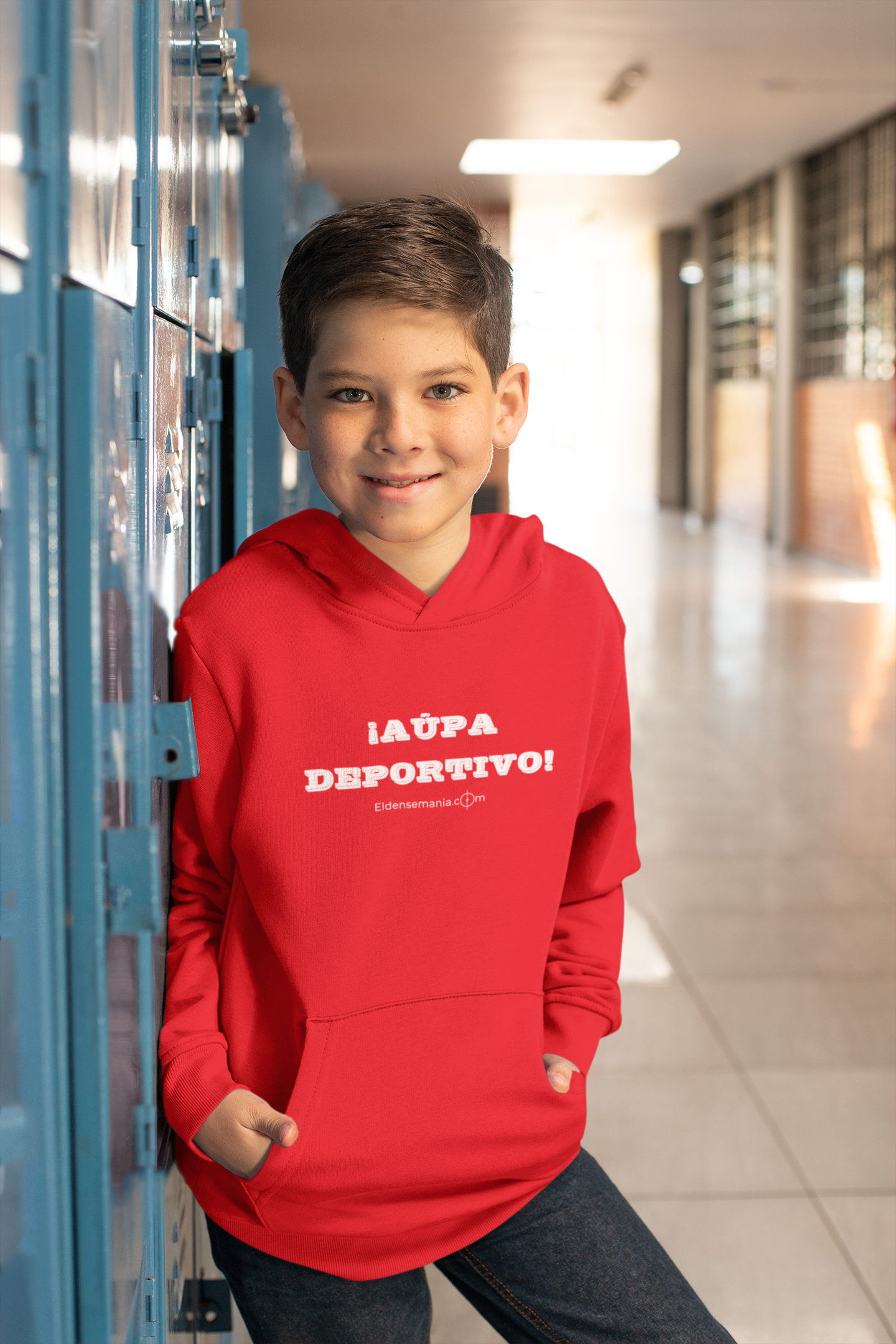 Sudadera infantil capucha Aúpa Deportivo Rojo