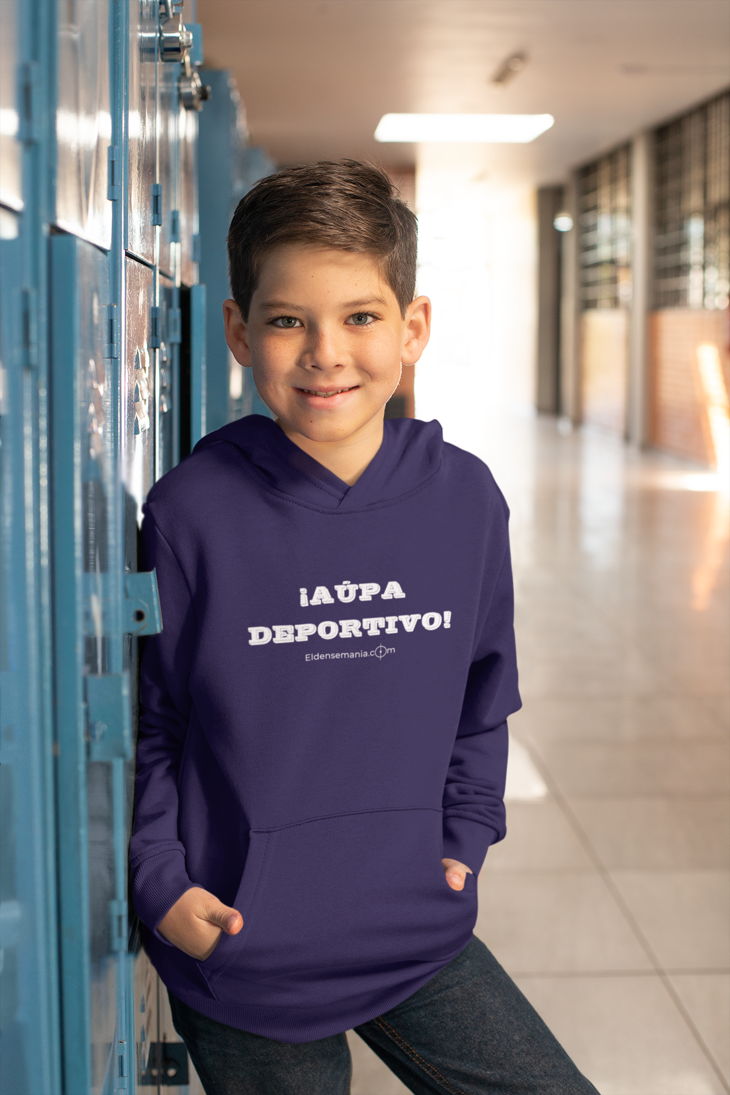 Sudadera infantil capucha Aúpa Deportivo Azul navy