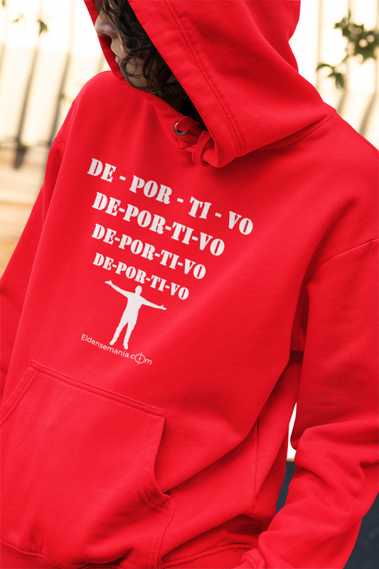 Sudadera capucha Deportivo Rojo