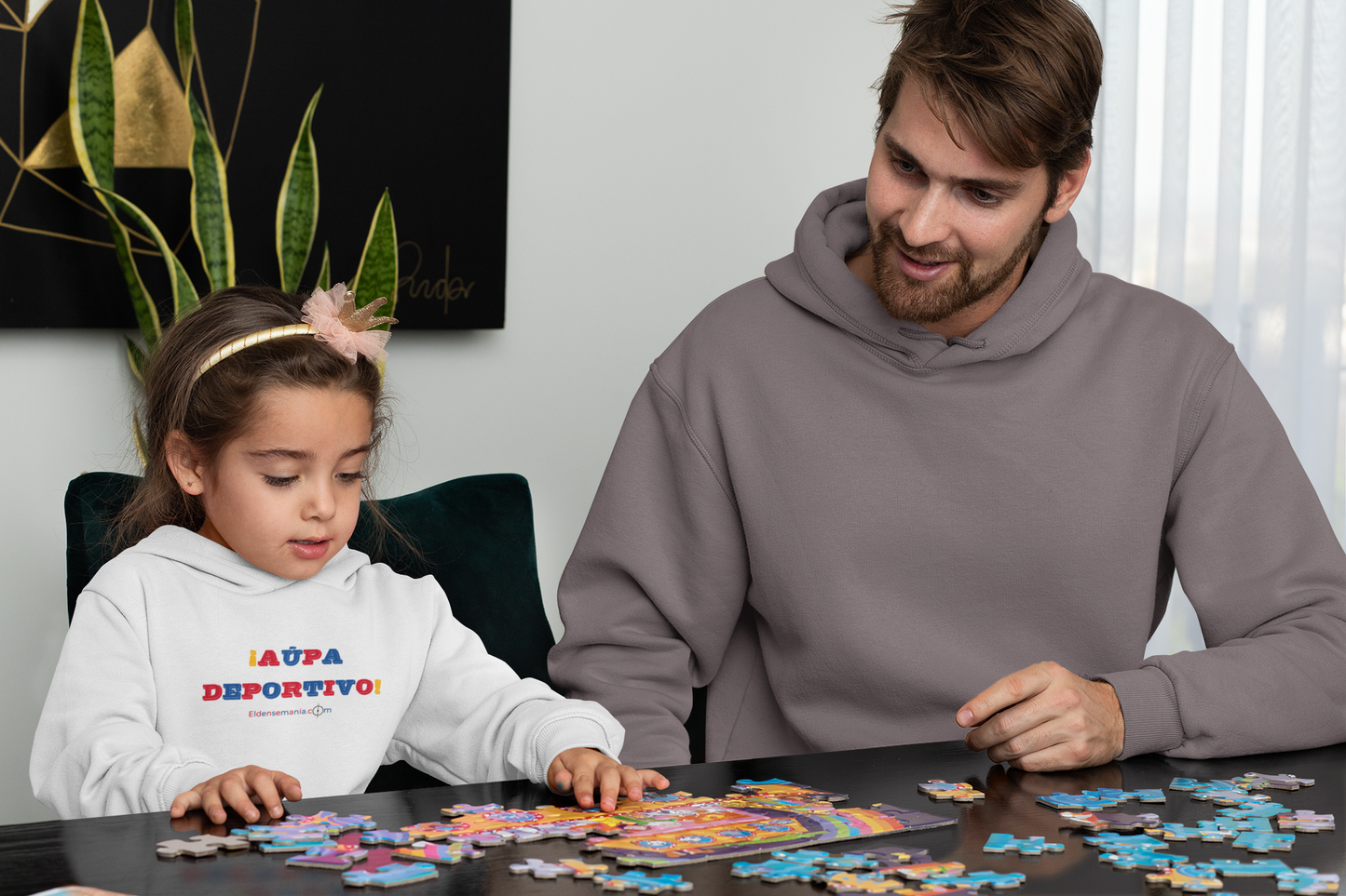 Sudadera infantil capucha Aúpa Deportivo Blanco