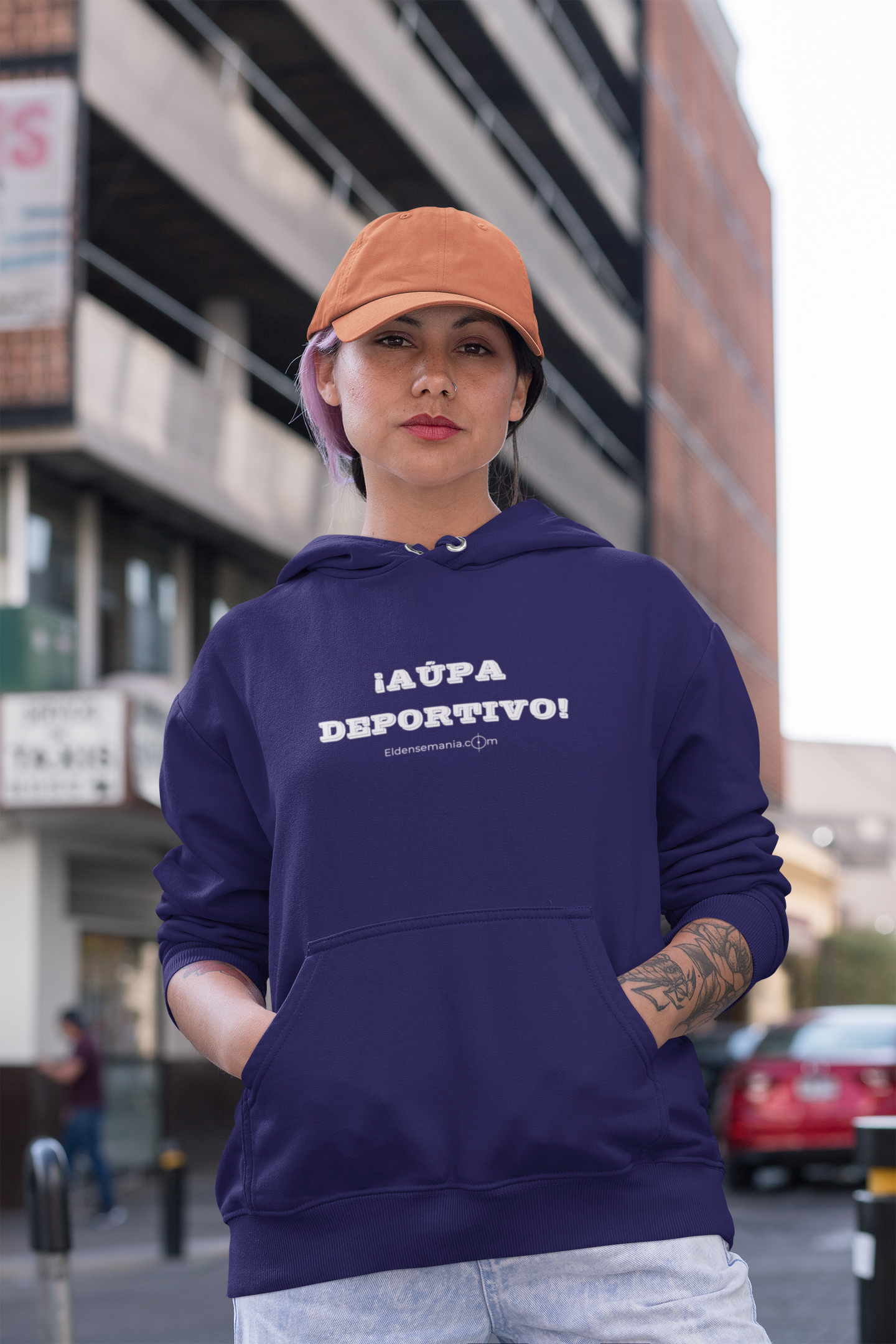 Sudadera capucha Aúpa Deportivo Azul navy