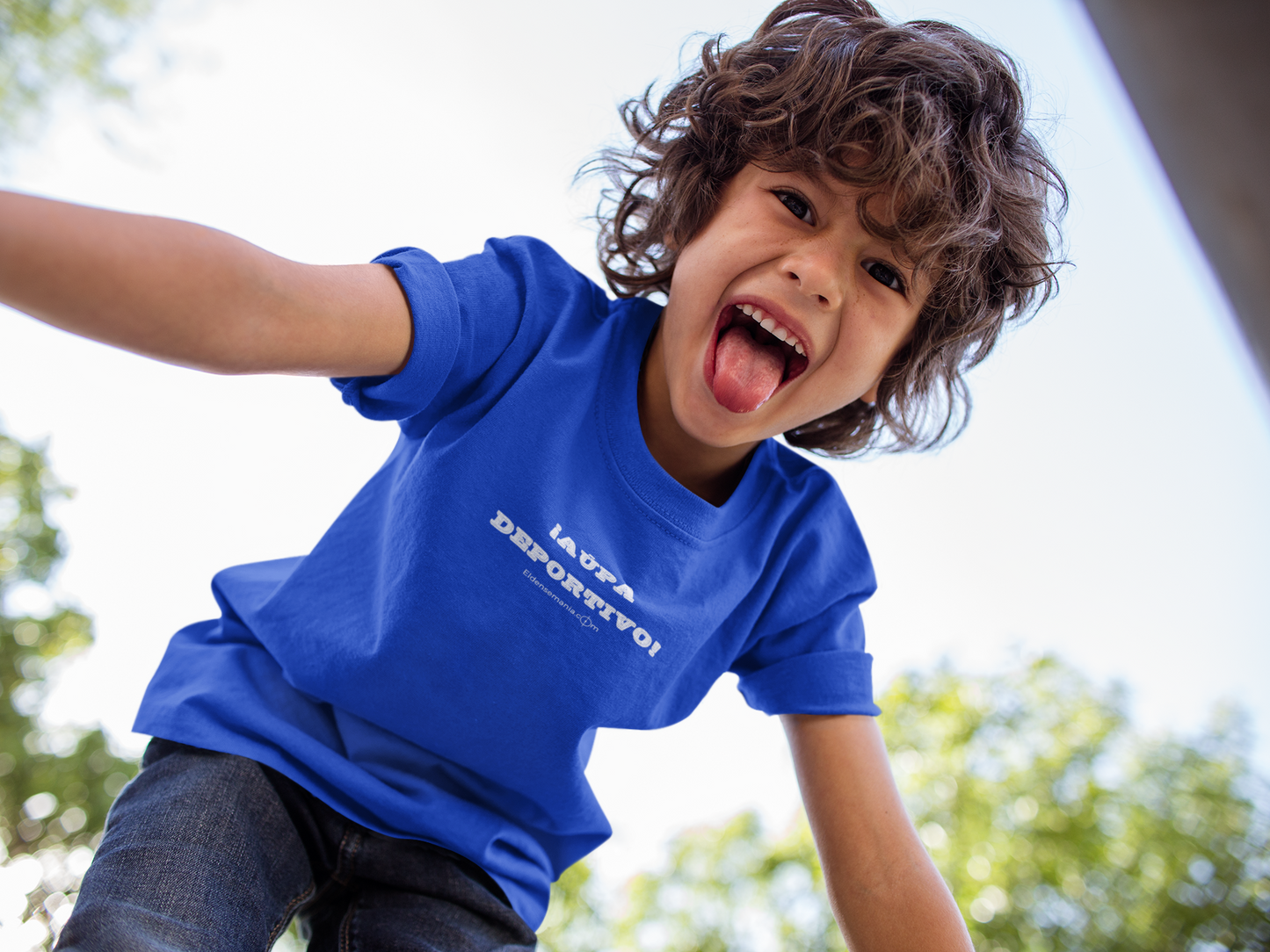 Camiseta infantil Aúpa Azul