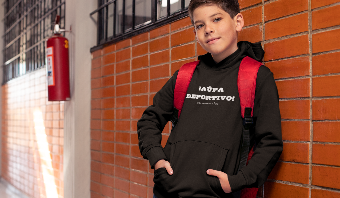 Sudadera infantil capucha Aúpa Deportivo Negro