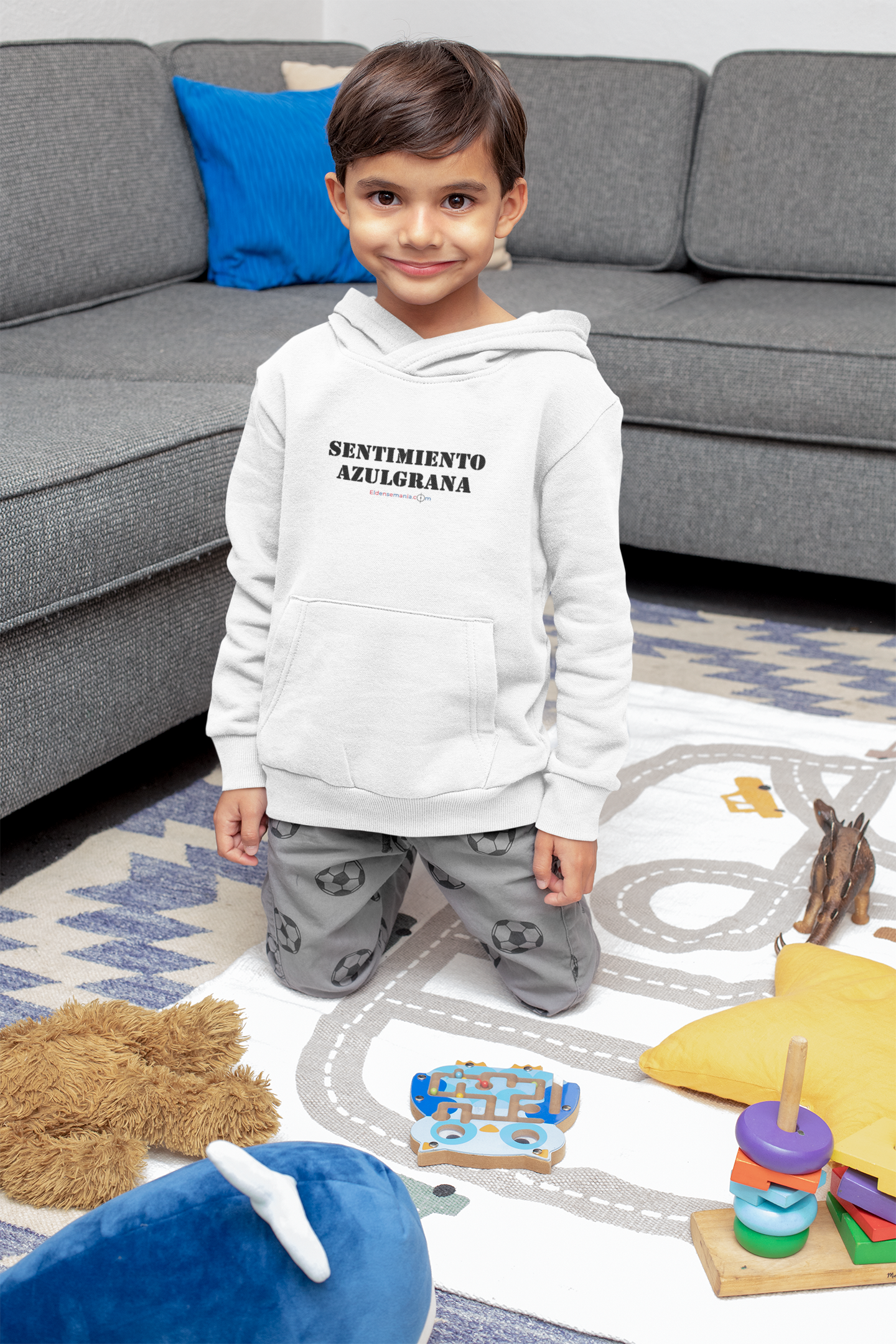 Sudadera infantil capucha Sentimiento Blanco