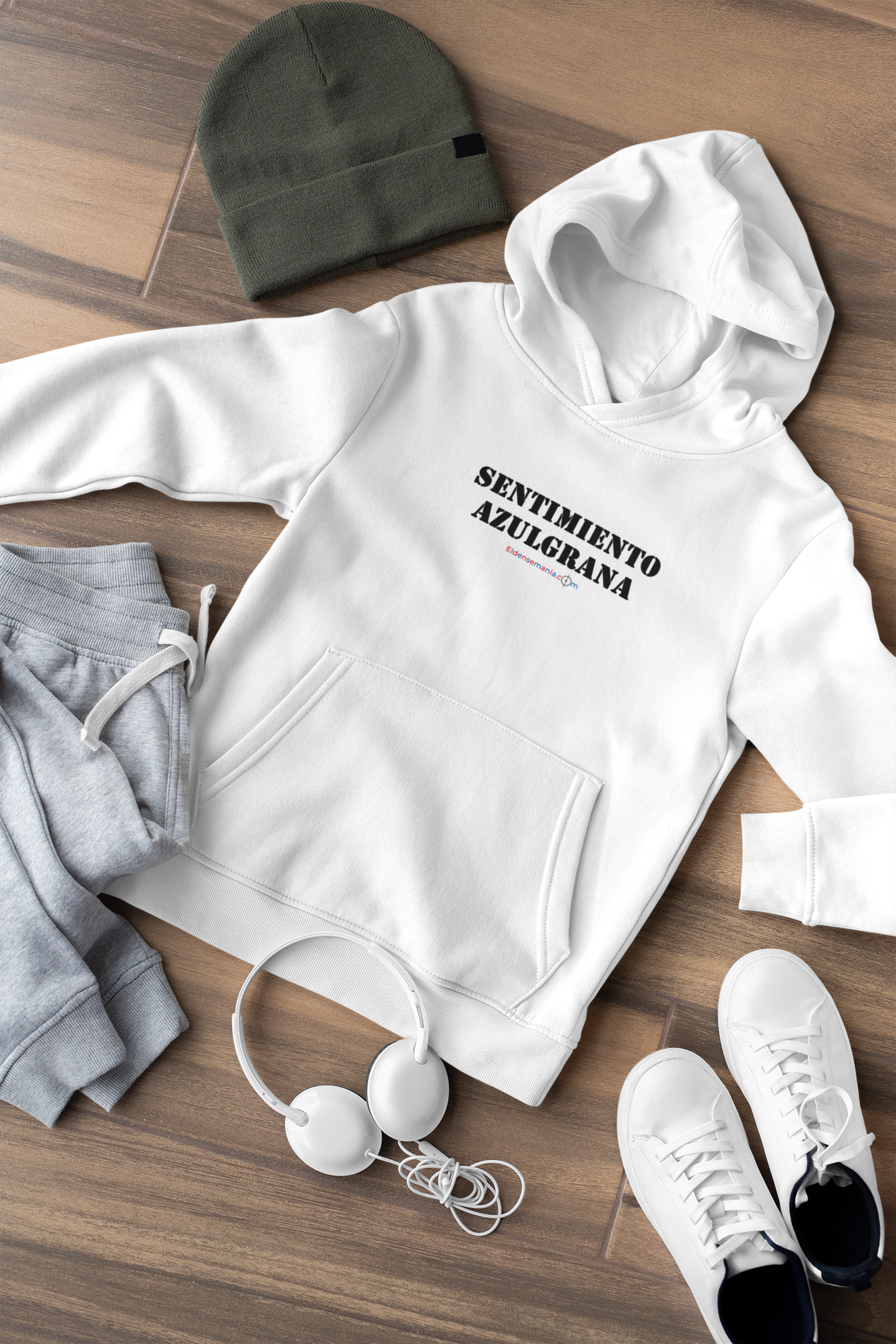 Sudadera infantil capucha Sentimiento Blanco