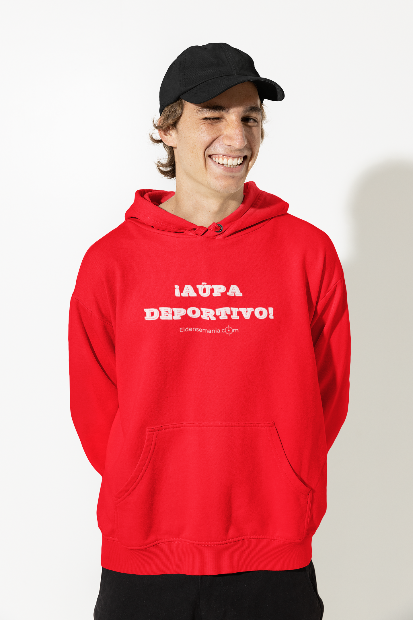 Sudadera capucha Aúpa Deportivo Rojo