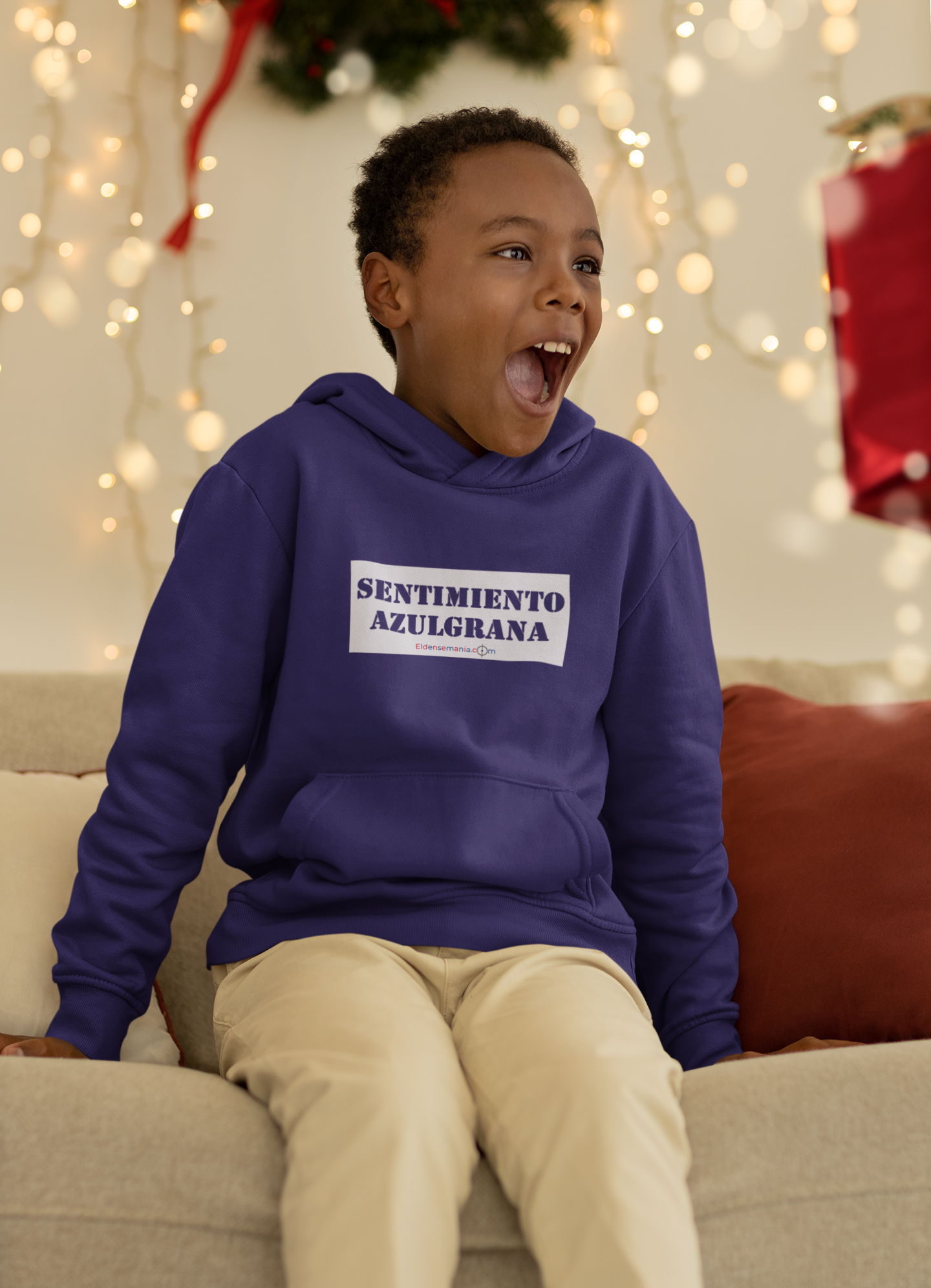 Sudadera infantil capucha Sentimiento Azul navy