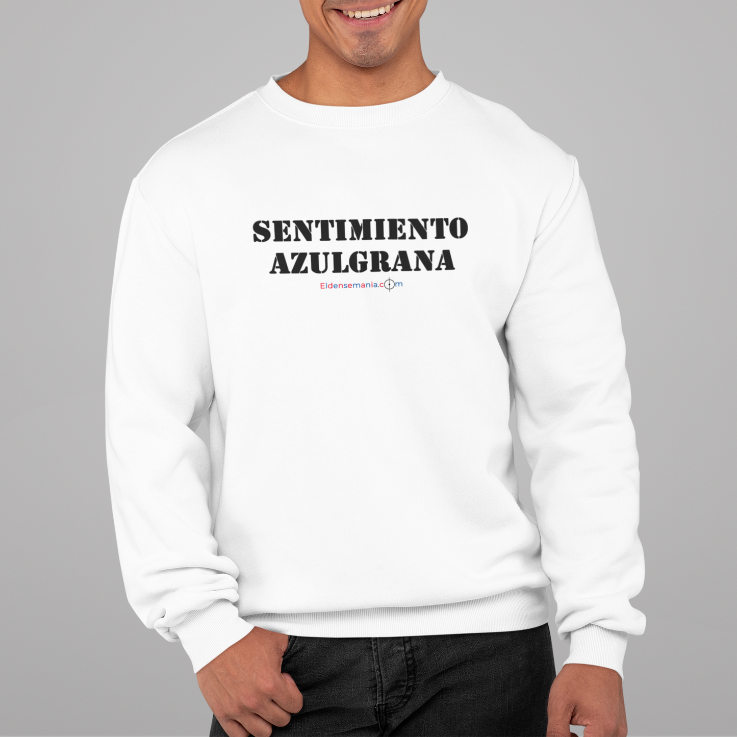 Sudadera cuello redondo Sentimiento Blanco