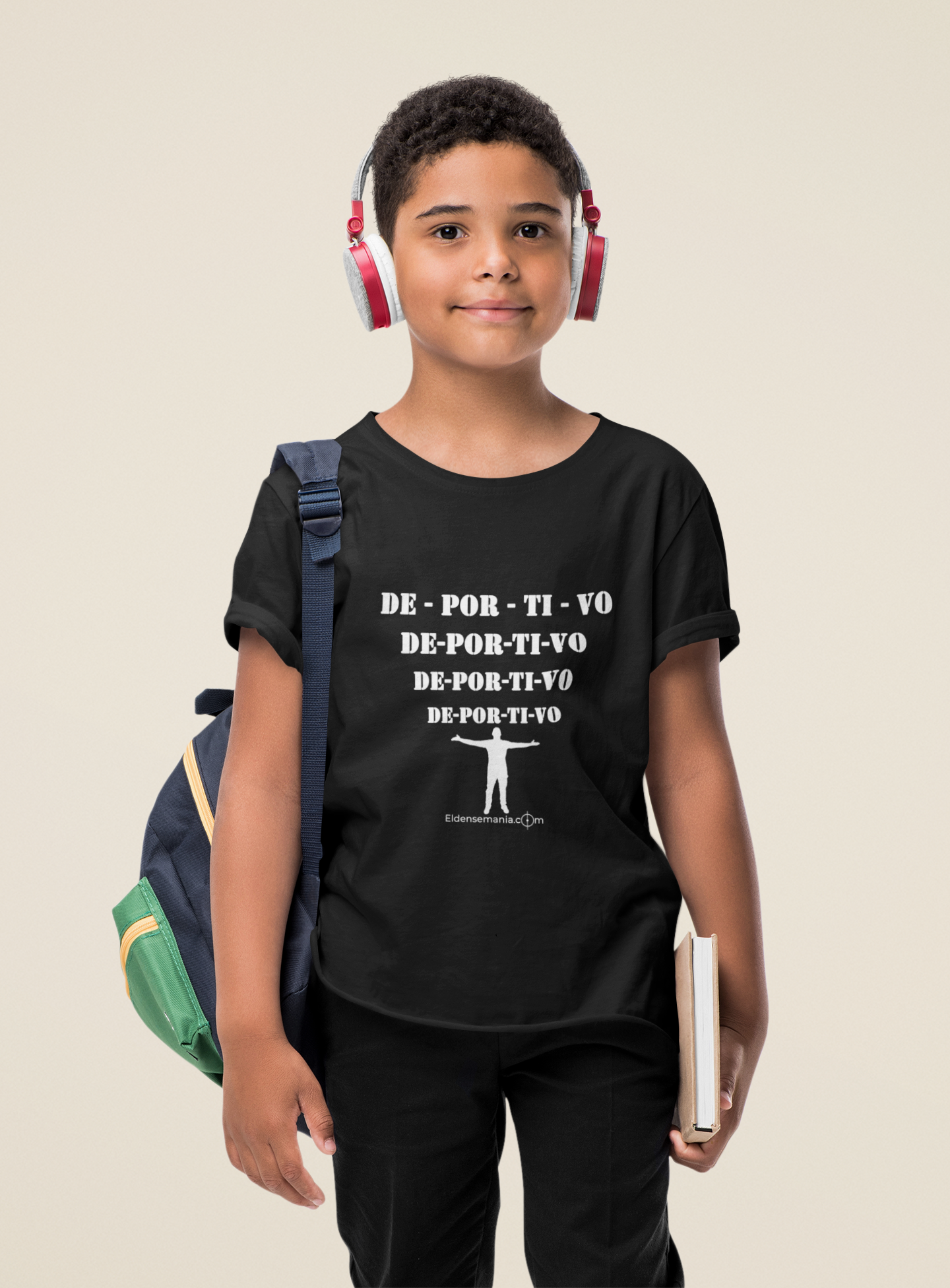 Camiseta Infantil Deportivo Negro