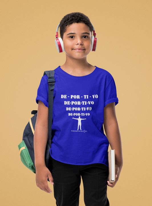 Camiseta Infantil Deportivo Azul